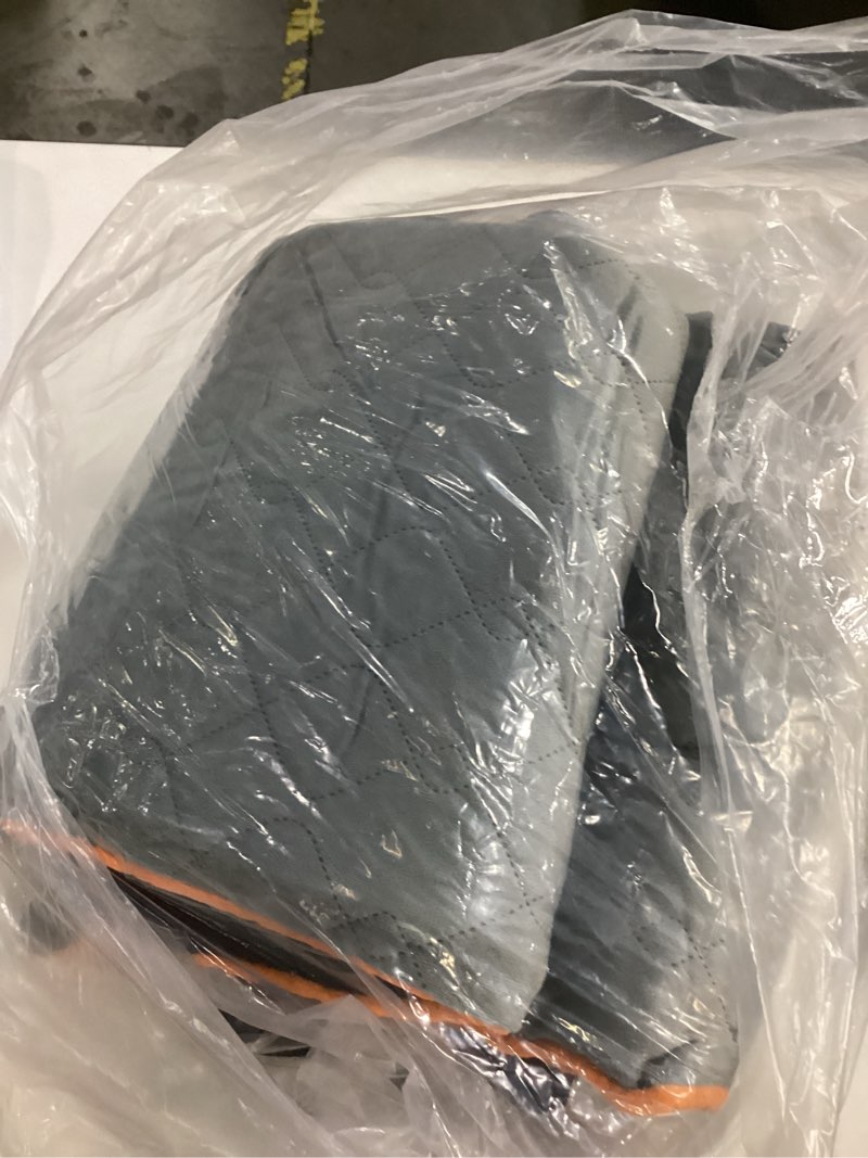 Condition photo showing As Is for Dog Car Seat for Medium Dog, Dogs Booster Seat Under 50Lbs or 2 Small Dogs Washable, Pet Car Seats with 2 Safety Leashes, Pets Sofa Bed Cushion Add Thick Sponge, Pet Cars Carrier for Travel Black/Gray M