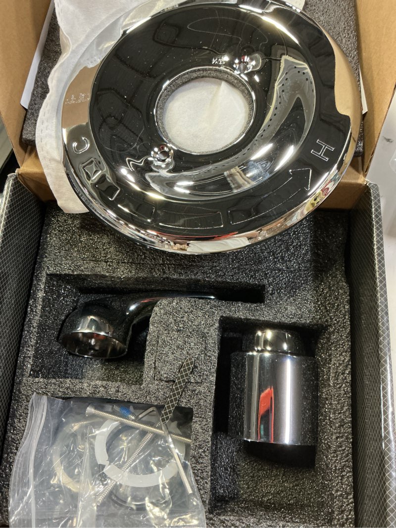 Condition photo showing Good Condition for shower trim kit compatible with delta 13/14 series, shower cover plate with handle (valve& catridge not inclued), chrome chrome 1