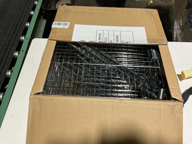 Condition photo showing Good Condition for Similar to Finnhomy 9-Tier Wire Shelving Unit Adjustable Steel Wire Rack Shelving, 81 Inches Height 9 Shelves Metal Storage Rack, Pantry Shelves for Storage with PE mat, NSF Certified, Chrome 81 inches Chrome