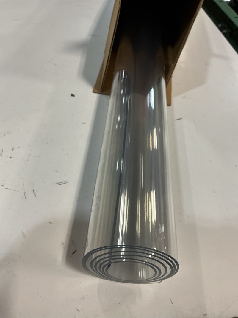 Condition photo showing Good Condition for 28 x 44 Inch Clear Table Cover Protector, 2mm Thick Clear Table Protector for Dining Room Table, Plastic Table Cover, Waterproof Table Pad for Kitchen, Office Clear 2mm 28" x 44"