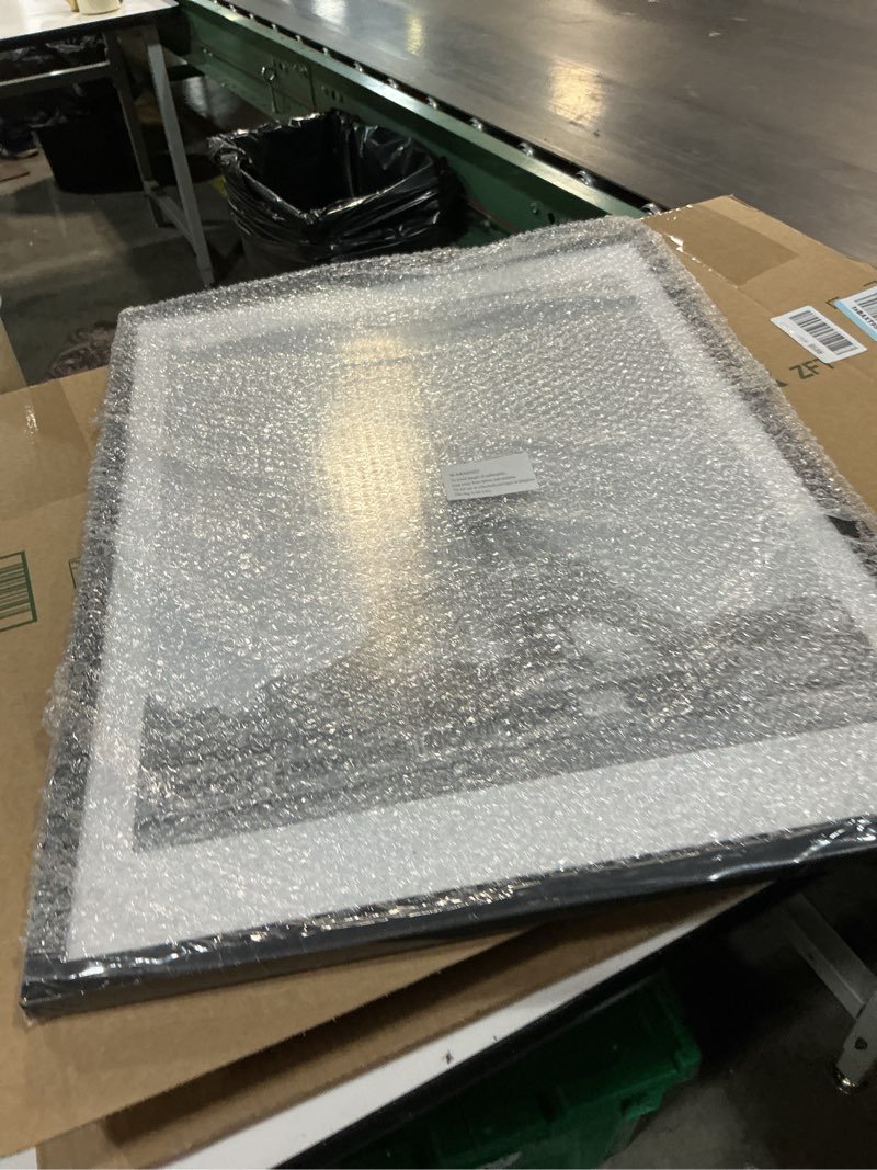 Condition photo showing Good Condition for upsimples 19x25 frame, display pictures 16x20 with mat or 19 x 25 without, wall hanging poster frames, black, 1 pack black 19x25