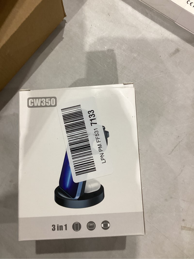 Condition photo showing Good Condition for Anlmz 3 in 1 Charging Station for iPhone, Wireless Charger for iPhone 17 16e 16 15 14 13 12 11 X Pro Max & Apple Watch - Wireless Charging Station for AirPods 4 3 Pro Black