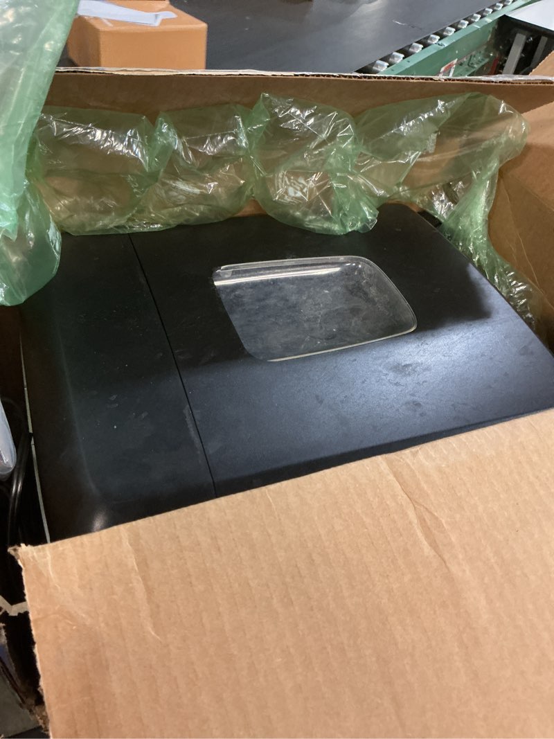 Condition photo showing As Is for amazon basics 8-sheet cross cut paper shredder and credit card shredder - black 8 sheet black