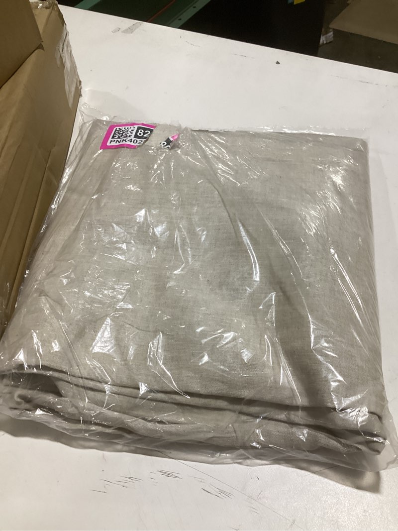 Condition photo showing Good Condition for Flax Linen Curtains 96 Inches Long for Bedroom 2 Panels Back Tab Pocket Primitive Burlap Farmhouse Drape Sack Tweed Canvas Cloth Look Semi Sheer Tan Beige Curtains for Living Room Neutral Earth Tone 52"W x 96"L (Pack of 2) Linen