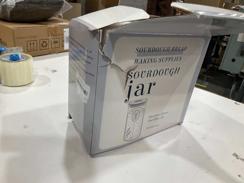 Condition photo showing As Is for sourdough starter jar 2 pack, sourdough jar wide mouth, sourdough starter kit, sour dough starter kits, sourdough bread baking supplies, sour dough starter jars 2 pack, sourdough jars airflow lid