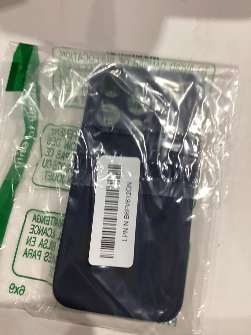 Condition photo showing Good Condition for esr for iphone 15 pro case with magsafe, supports magnetic charging, slim liquid silicone case, shock absorbing, screen and camera protection, cloud series, dark blue