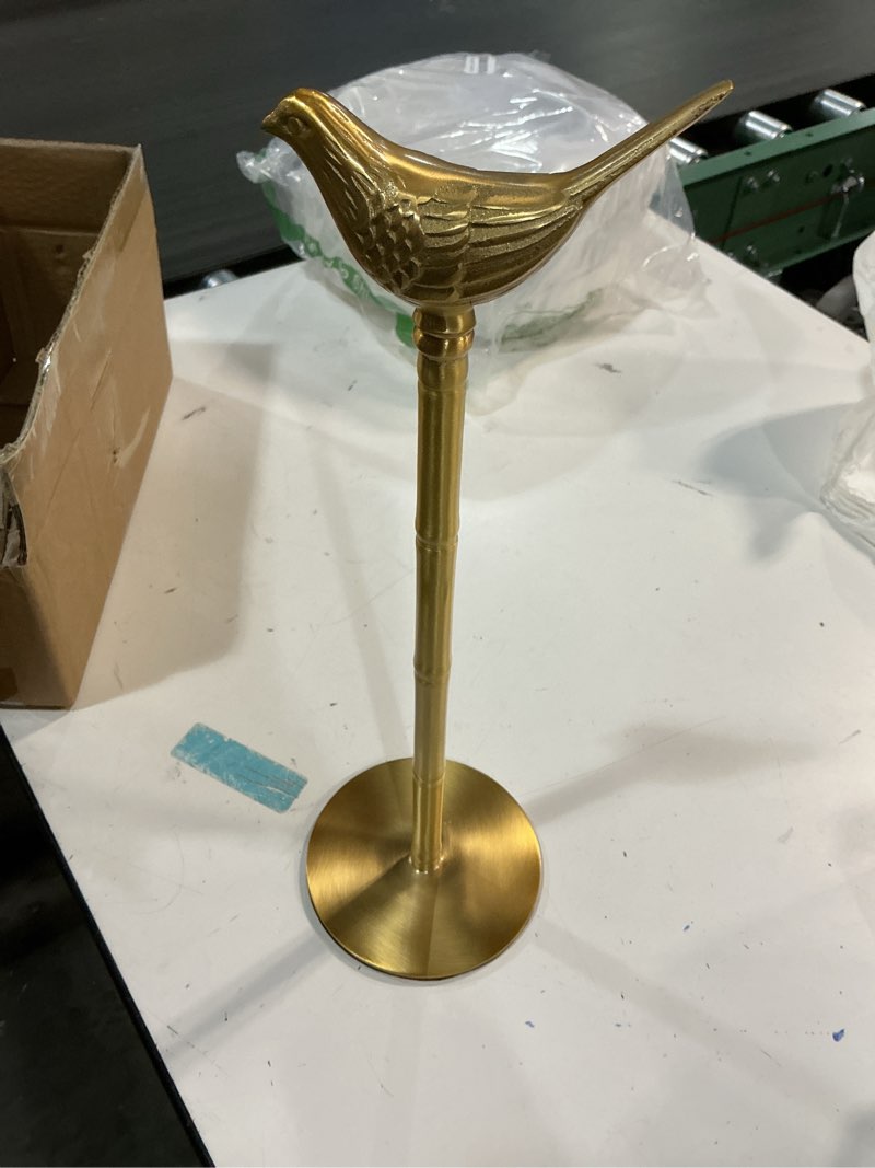 Condition photo showing Good Condition for Brass Bird Paper Towel Holder for Kitchen Countertop,Vintage Gold Paper Towel Stand with Decorative Bird Design, Farmhouse Kitchen Bathroom Decor (Large)
