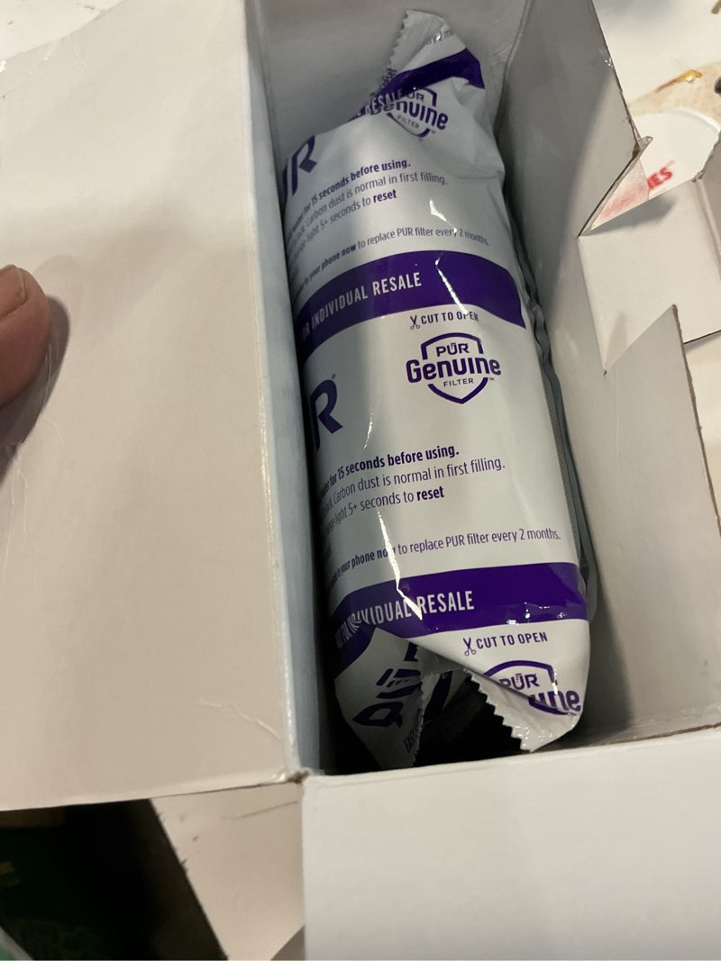 Condition photo showing Good Condition for pur water pitcher & dispenser replacement filter 4-pack, genuine pur filter, 2-in-1 powerful filtration and faster filtration, 8-month value, blue (ppf900z4)