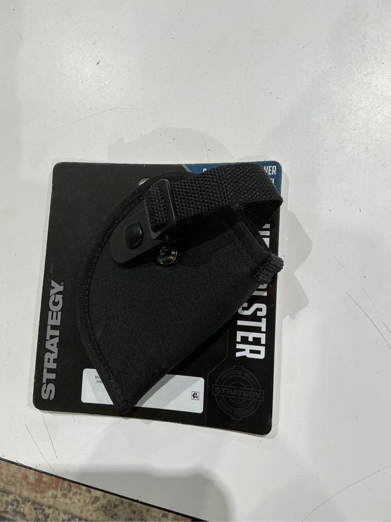 Condition photo showing As Is for strategy brand small frame polyester revolver holster, fits up to 2.5 in barrel, right dexterity