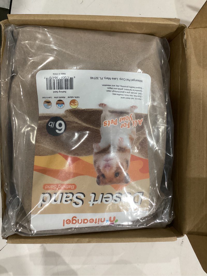 Condition photo showing Good Condition for Niteangel Hamster Desert Bath Sand | No-Dust Bath or Potty Litter Sand for Hamster Chinchillas Gerbil Mice Degu or Other Small Pets 6LB Desert Sand