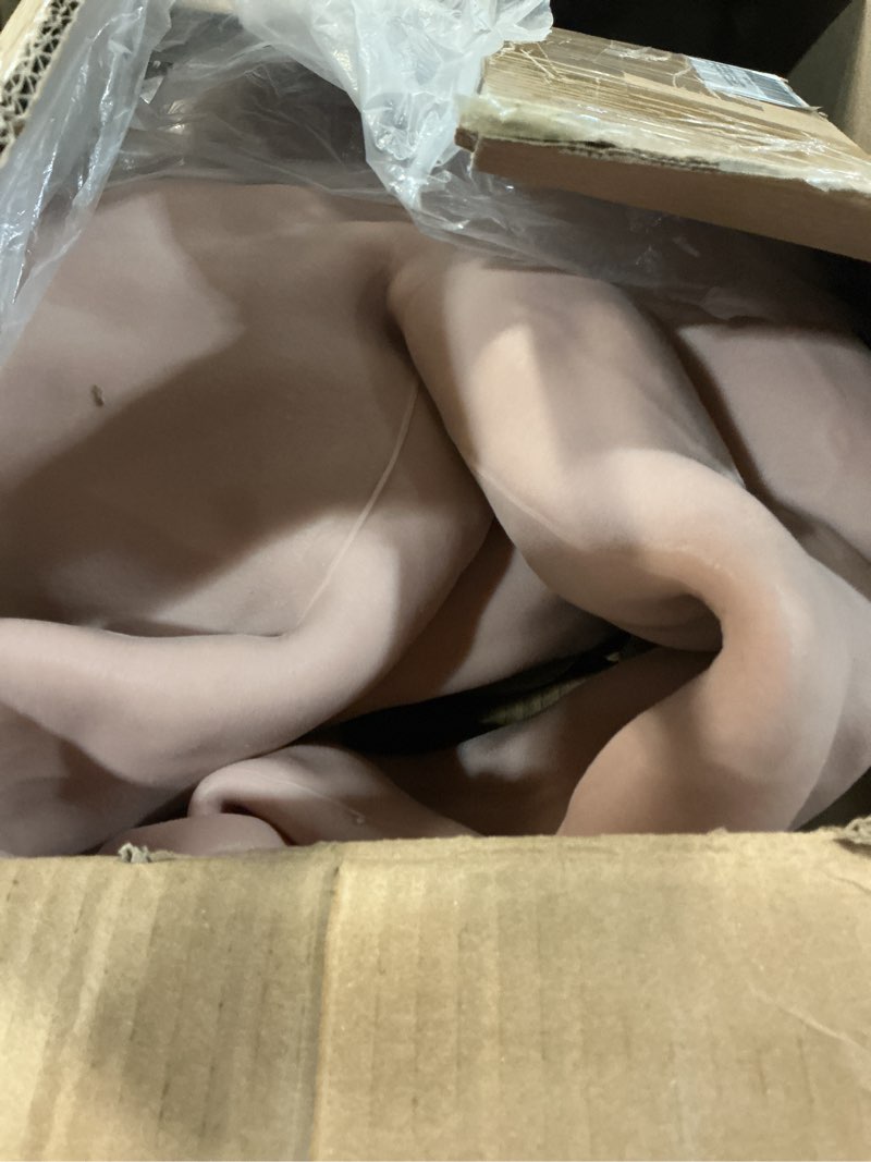Condition photo showing As Is for silicone muscle suit with arms for men, realistic muscular chest & abs half-body cosplay & performance wheaten m size