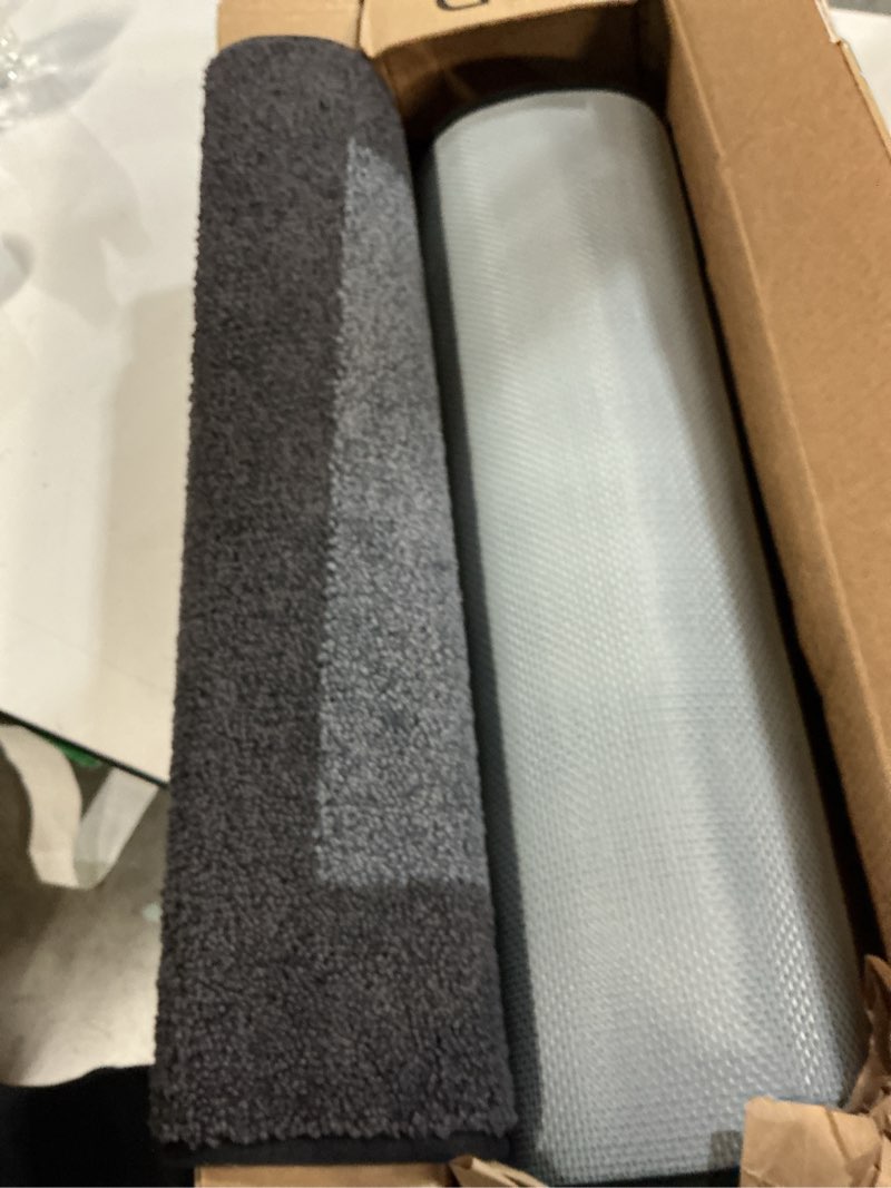 Condition photo showing Good Condition for DOMUSTEX Machine Washable Kitchen Rug 24" x 84", Non Slip Kitchen Mat for Floor, Absorbent Entrance Runner Rug for Bedroom, Hallway, Bathroom, Door (Roll Packing) 24" x 84" Charcoal