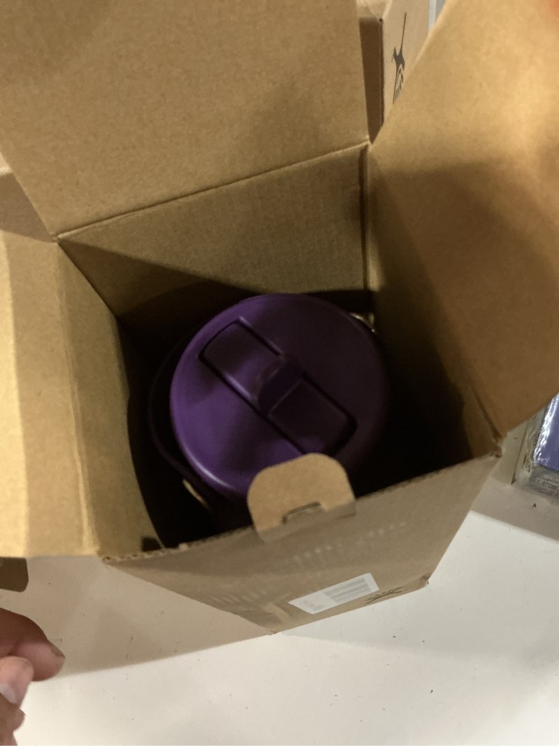 Condition photo showing Good Condition for hydro flask travel water bottle - insulated stainless steel - wide straw lid, non spill, leakproof in 32 oz oat tan 32 oz beachplum purple