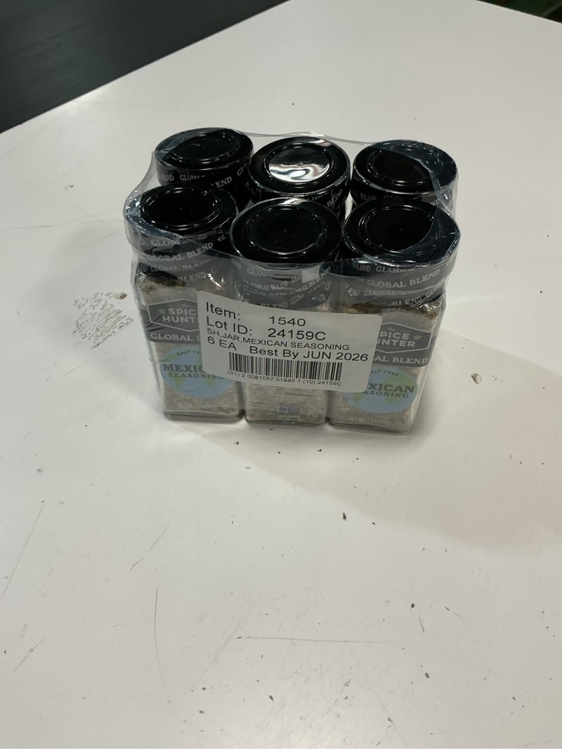 Condition photo showing Good Condition for ( best by: jun 2026)spice hunter mexican seasoning blend, salt free, 1.5 ounce (pack of 6)
