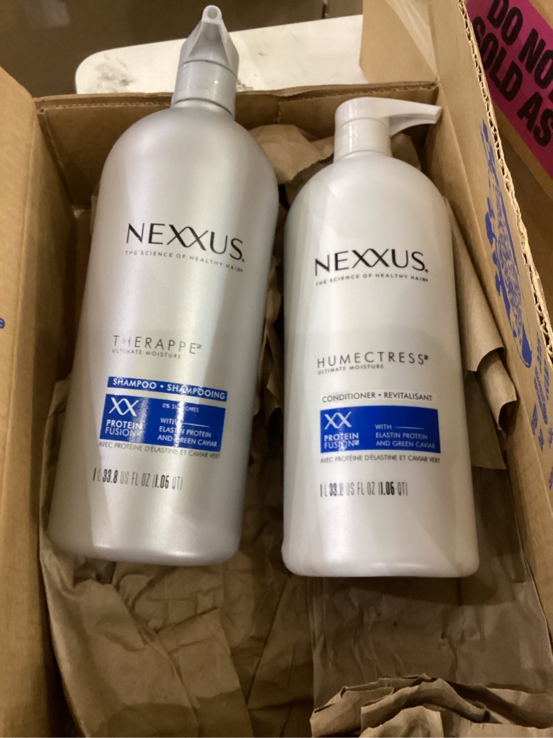 Condition photo showing Good Condition for Nexxus Shampoo and Conditioner Therappe Humectress 2 Count for Dry Hair Silicone-Free, Moisturizing Caviar Complex and Elastin Protein for thicker and stronger hair 33.8 oz Fragranced 33.8 Fl Oz (Pack of 2)