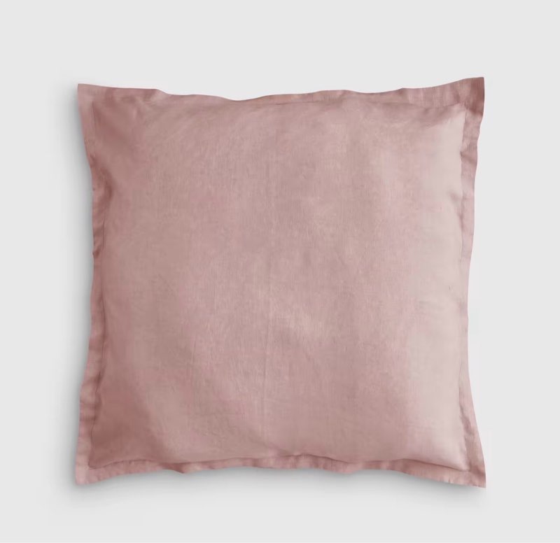 european linen euro sham, euro, dusty mauve