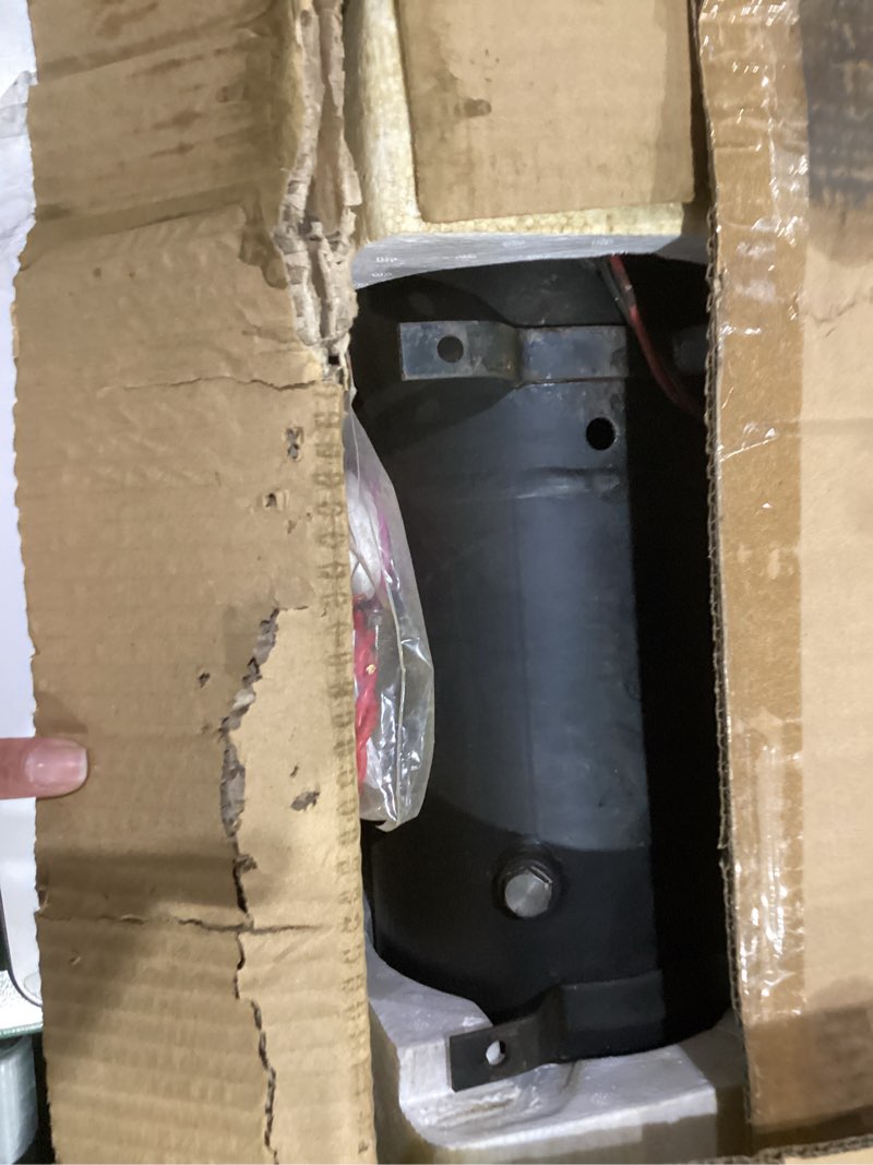 Condition photo showing As Is for dc 12v max 150psi air compressor tank pump with 3 liter tank 0.8 gallon portable air compressor pump for train truck pickup motorhome horns on board 3l train inflator 0.8 gallon tank 12v air compressor only not specified