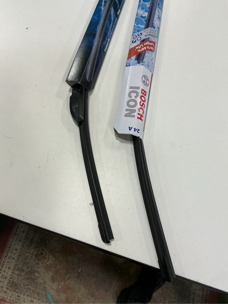 Condition photo showing As Is for BOSCH 24A20A ICON Beam Wiper Blades - Driver and Passenger Side - Set of 2 Blades (24A & 20A) Front (24A & 20A) ICON Combo Pack (Front)