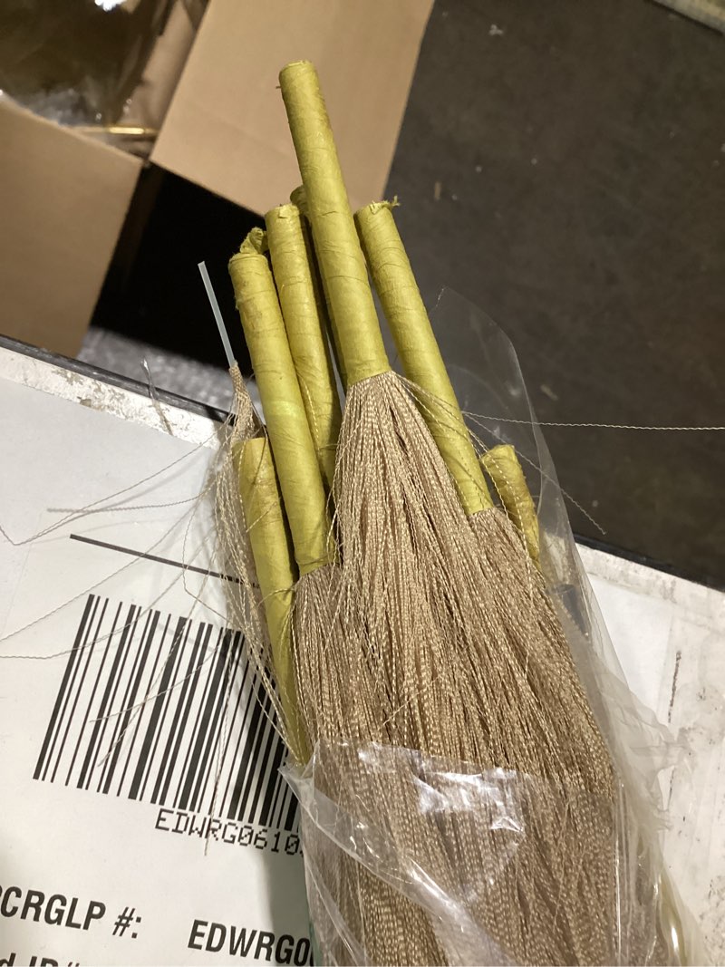 Condition photo showing Good Condition for 9 pcs 45" tall pampas grass brown decor, long stem artificial flower floor vase large faux floral pompas fake plants dried bouquet arrangement vase filler for boho home wedding decoration 9 pcs 45" brown style