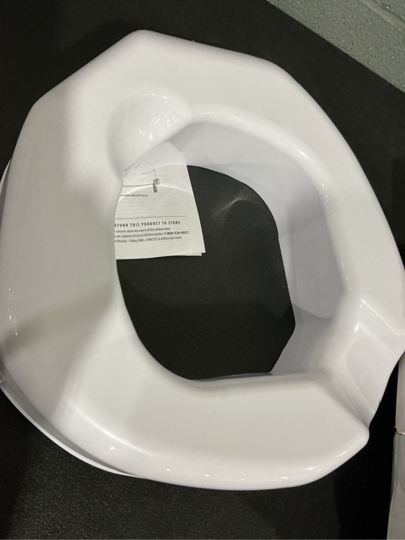 Condition photo showing Good Condition for carex raised toilet seat with extra wide opening - toilet seat riser and handicap toilet seat, white, 1 count