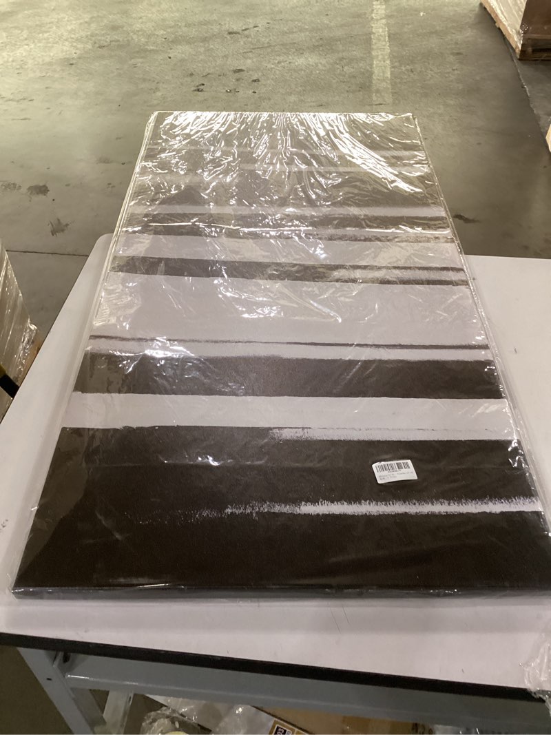 Condition photo showing New/Like New for QSQ Abstract Wall Art Decor Modern paintings Wall Decor Wall Art Canvas Prints Black and White Minimalist Stripes Artwork for Living Room Wall Bedroom Kitchen Decor 24"×48" 48"L x 24"W Black