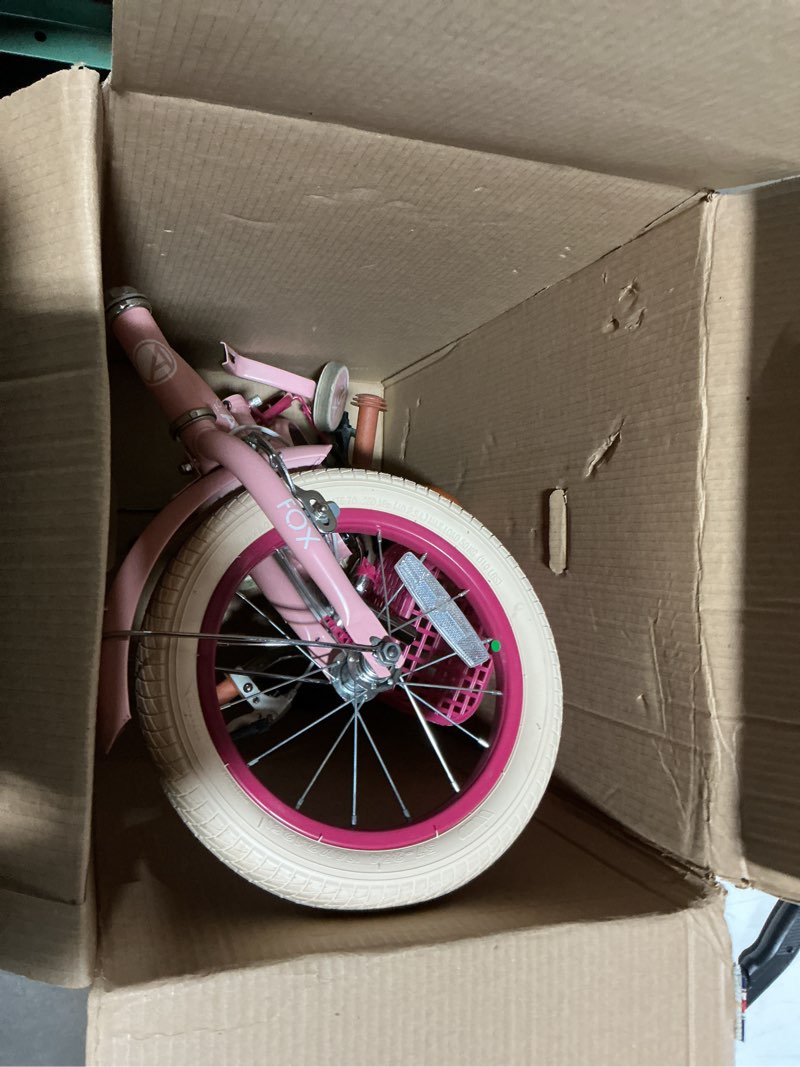 Condition photo showing As Is for royalbaby princess girls kids bike 12 14 16 18 20 inch children bicycle with basket for age 3-12 years 14 inch (with training wheels) swan/classic pink