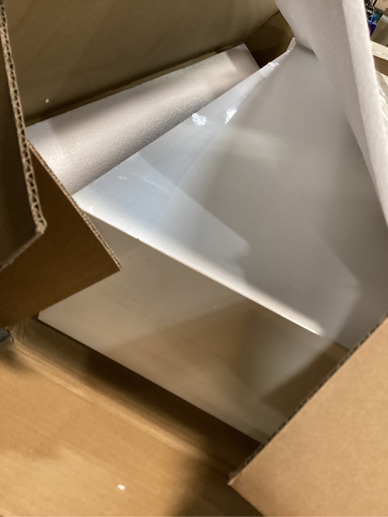 Condition photo showing Good Condition for heimlove 12" deep floating shelves, 36 x 12 inch wall mounted long floating shelf with invisible brackets, for home decor, bedroom, kitchen, living room, bathroom - 2 pack, white 36"w x 12"d x 2"h, set of 2 white