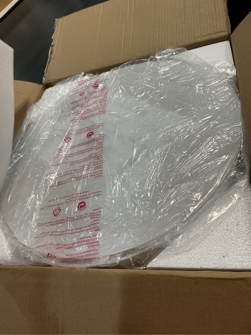 Condition photo showing Good Condition for 18'' Flush Mount Ceiling Light Modern Farmhouse Drum Ceiling Light Fixture with Linen Fabric Shade 3-Light Drum Ceiling Lighting Round Semi Flush Lighting for Bedroom Hallway Living Room