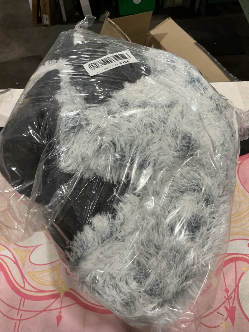 Condition photo showing As Is for Tinaco Calming Dogs/Cats Bed Mats, Dog Pad Washable Removable Couch Cover, Plush Long Fur Mat for Pets, Waterproof Lining, Perfect for Small, Medium and Large Dogs and Cats (Gradient Gray, 36"x31") 36.0"L x 31.5"W x 5.0"Th Gradient Gray