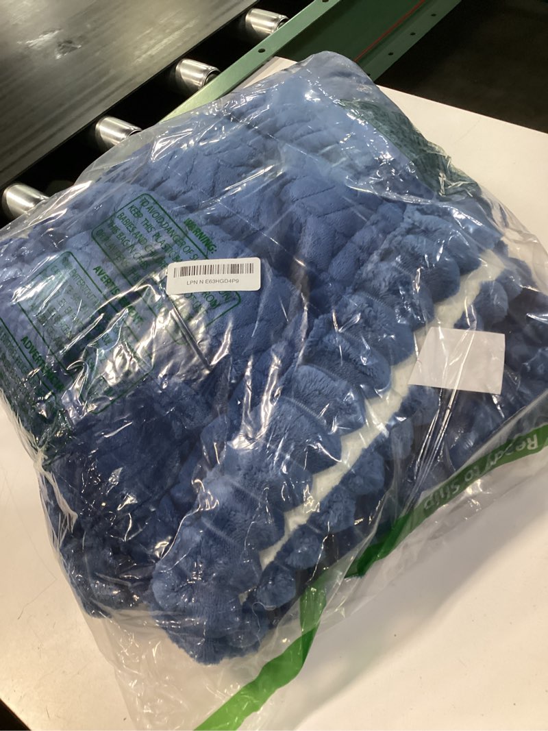 Condition photo showing Good Condition for smiry non slip couch covers for dogs, fuzzy pet couch covers for 3 cushion sofa pet friendly, soft sofa slipcovers cushion furniture protector washable (navy blue, 27.6" x 70.9") navy blue 27.6" x 70.9"
