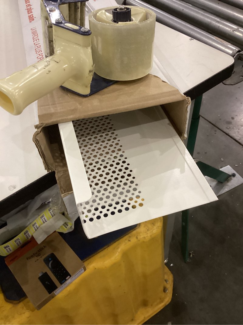 Condition photo showing Good Condition for Tandefio 4 ft White Galvanized Steel Easy Slip on Baseboard Heater Cover with Left and Right End Caps for Hydronic and Electric Base Board Heater Covers with Large Small Holes for Upgrade Air Outlet