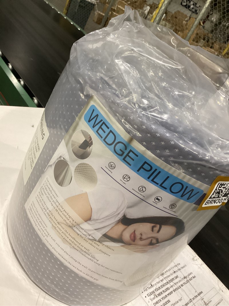 Condition photo showing Good Condition for king size bed wedge pillow for mattress seam filler/bed cushion/bedrest/bed storage, reasonable decoration for your room and comfortable experience.?grey?
