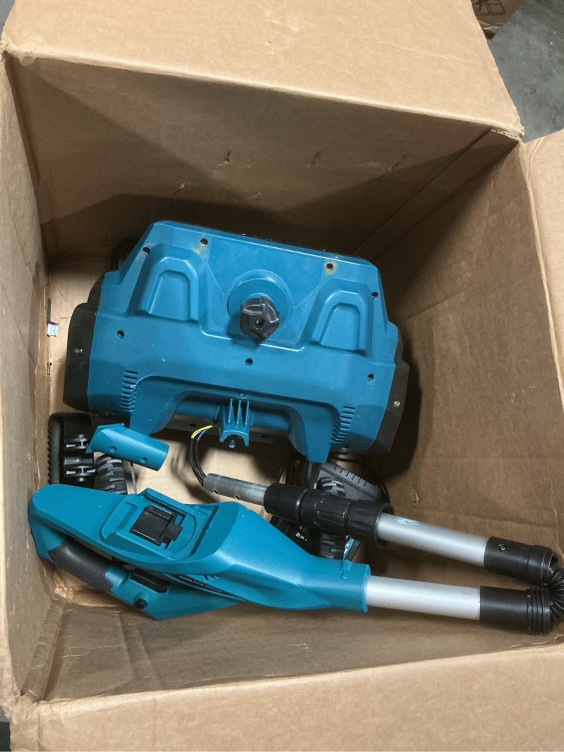 Condition photo showing Good Condition for 17"Cordless Snow Shovel with Wheels, 9000mAh Brushless Electric Snow Blower Battery Powered, 20-30FT Throw Distance/Larger Snow Removal,12lb Lightweight Snow Thrower for Driveway/Steps/Patio/Sidewalk