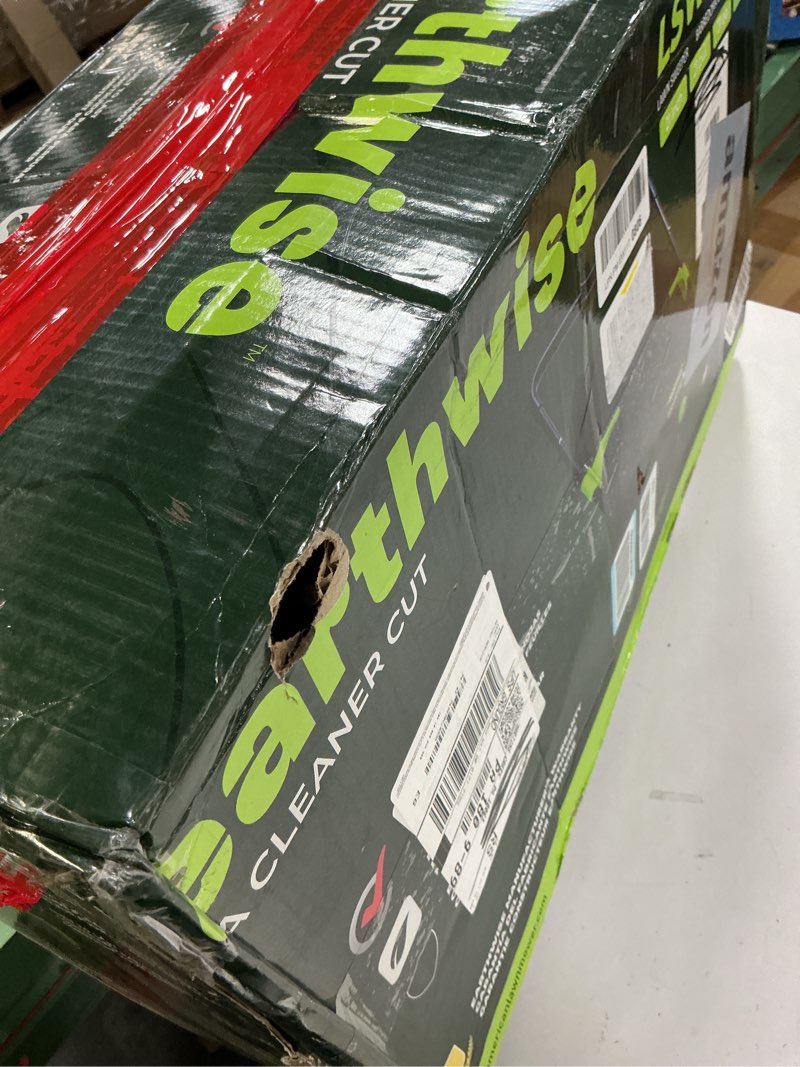 Condition photo showing As Is for Earthwise LSW70021 21-Inch Width Leaf & Grass Push Lawn Sweeper, Black