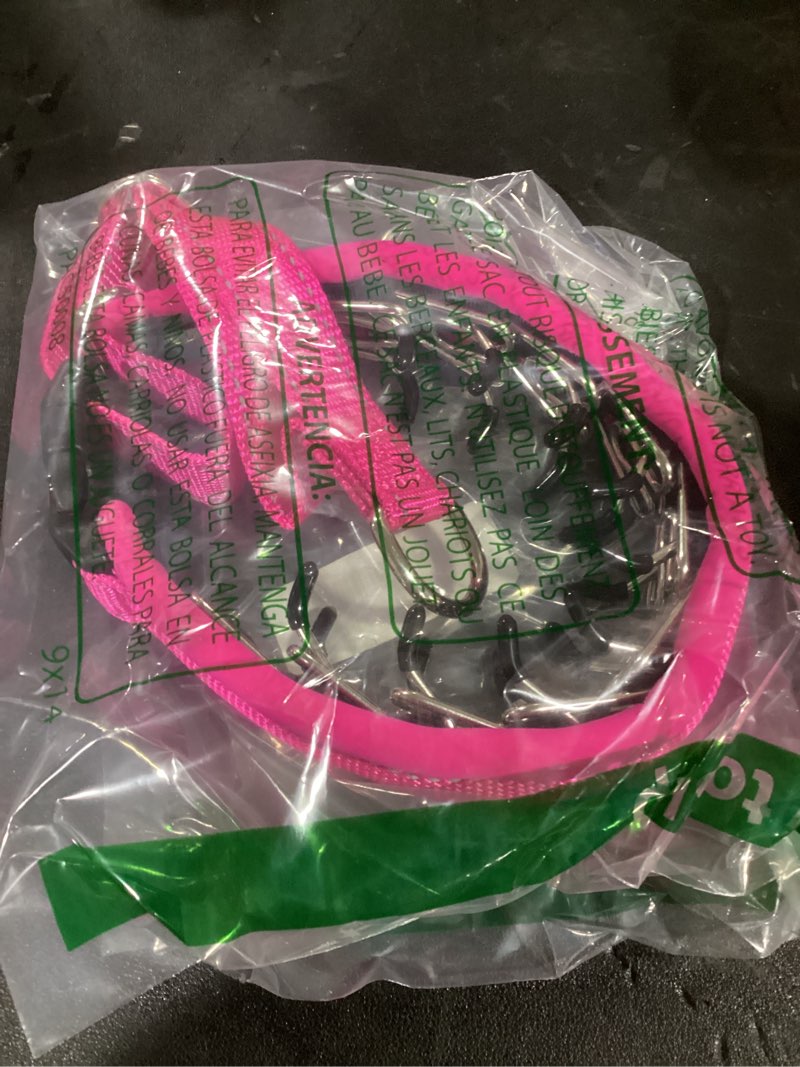 Condition photo showing Good Condition for martingale no pull dog collar for large medium small dogs, heavy duty nylon reflective adjustable anti pull slip collar with buckle for training walking m hot pink m (15"-23" neck, 1.5" wide) hot pink