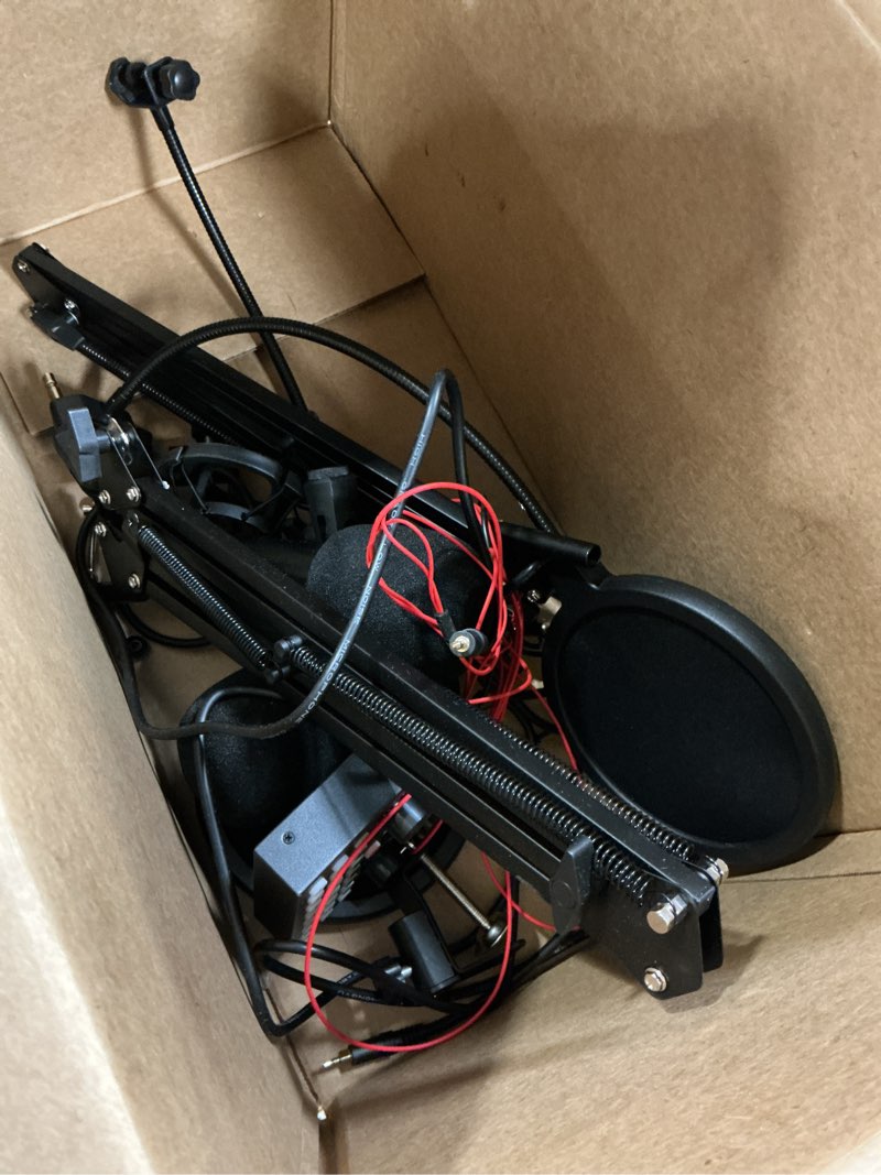 Condition photo showing As Is for Podcast Equipment Bundle for 2, Audio Interface with Voice Changer Condenser Microphones for Gamer, All-in-One Audio Mixer Perfect for Live Streaming, Singing, YouTube, Gaming