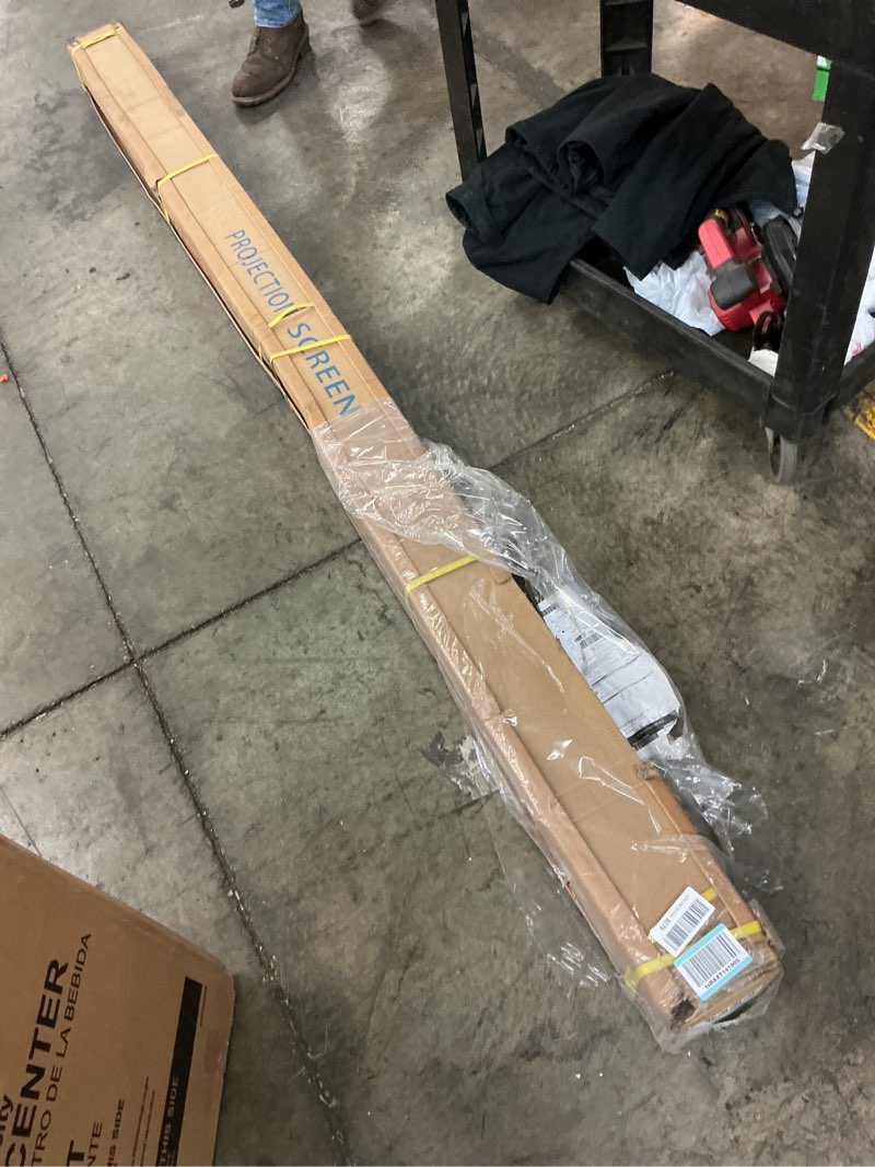 Condition photo showing Good Condition for 110" Motorized Projector Screen, Electric 16:9 Projector Screen with Remote Control, Indoor/Outdoor HD Movie Screen, Wall/Ceiling Mounted, Perfect for Home Office Theater TV, White 110 Inch(16:9)