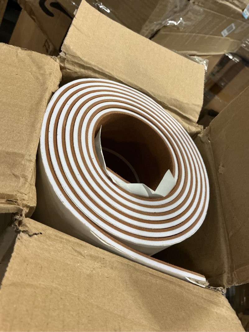 Condition photo showing Good Condition for kxkzren boat flooring eva foam decking sheet faux teak marine mat non-slip boat carpet self-adhesive flooring for jon boats motorboat rv yacht kayak swim platform brown with white seam lines 47.2 x 94.5 inch,31 sq.ft
