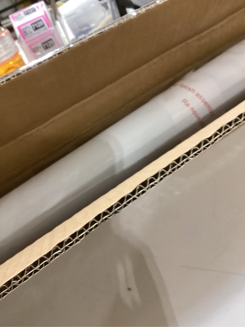Condition photo showing Good Condition for no drill no tools 100% blackout roller shade | uv protection | easy-care fabric | roller blind for windows & doors | pull down window shade - white (21" w x 75" h) no drill-white 21"w x 75"h