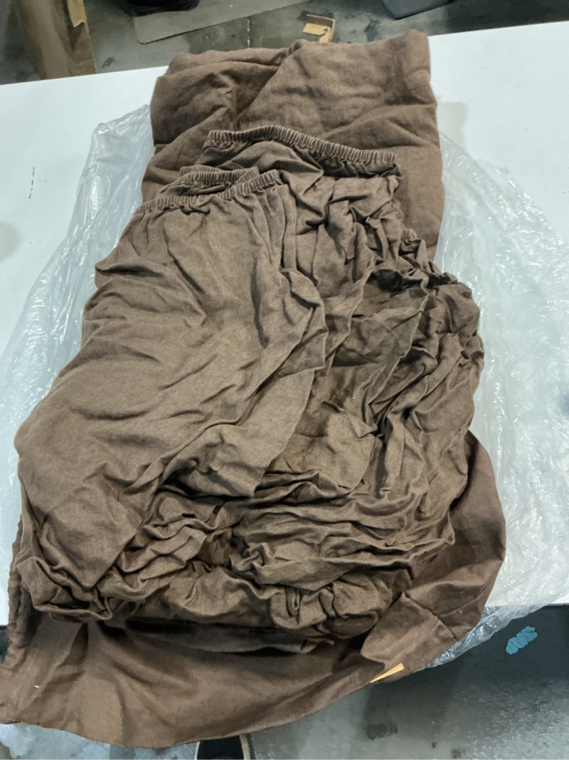 Condition photo showing As Is for quince european linen deluxe bedding bundle, king, espresso