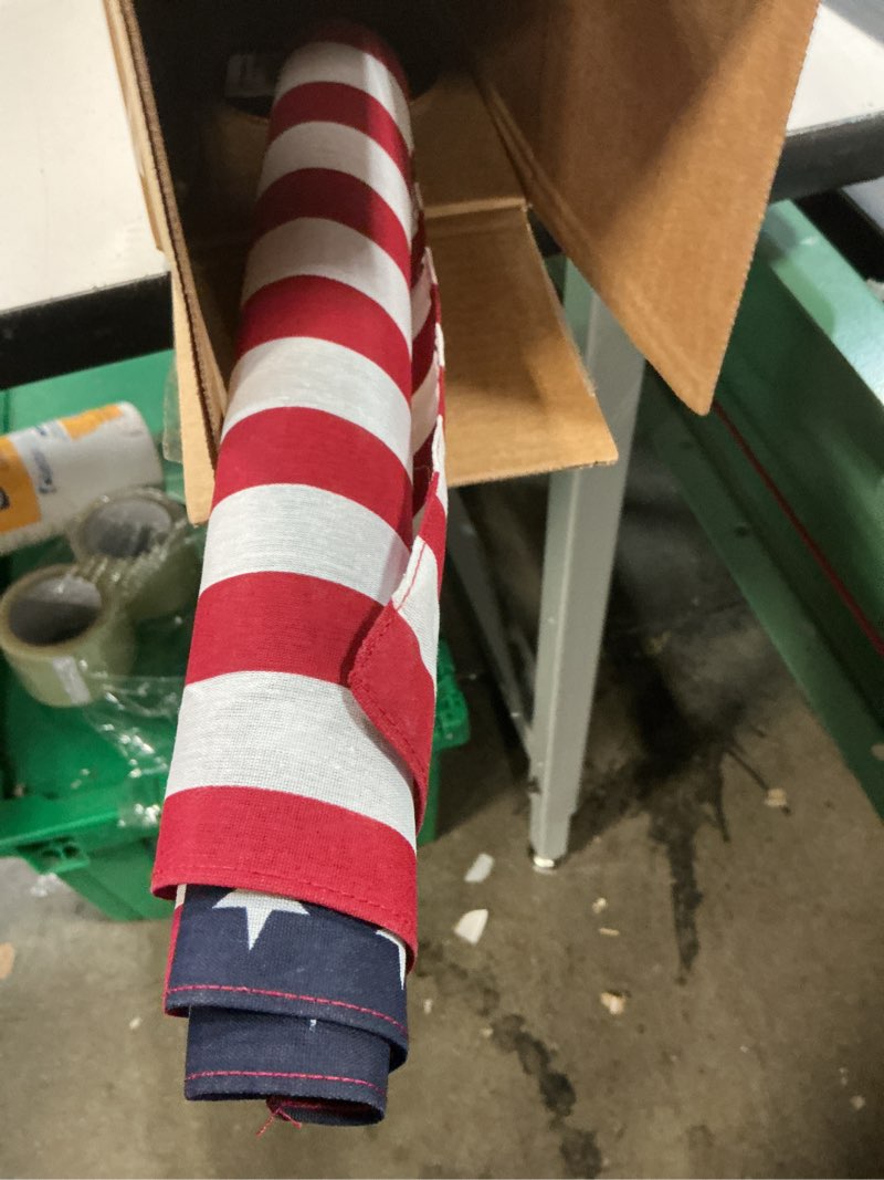 Condition photo showing As Is for us navy veteran grave marker with american flag - 30" tall cemetery graveside memorial with officially licensed military seal - by allied flag