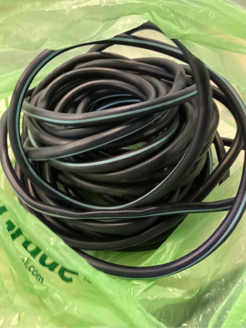 Condition photo showing As Is for project source 5/8-in x 100-ft medium -duty vinyl blue hose