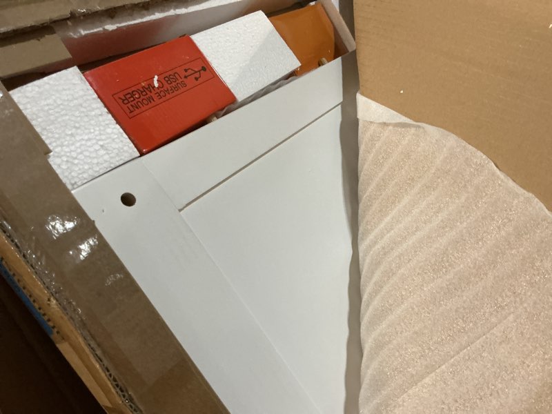 Condition photo showing Good Condition for afi, madison full solid wood panel headboard, white white full