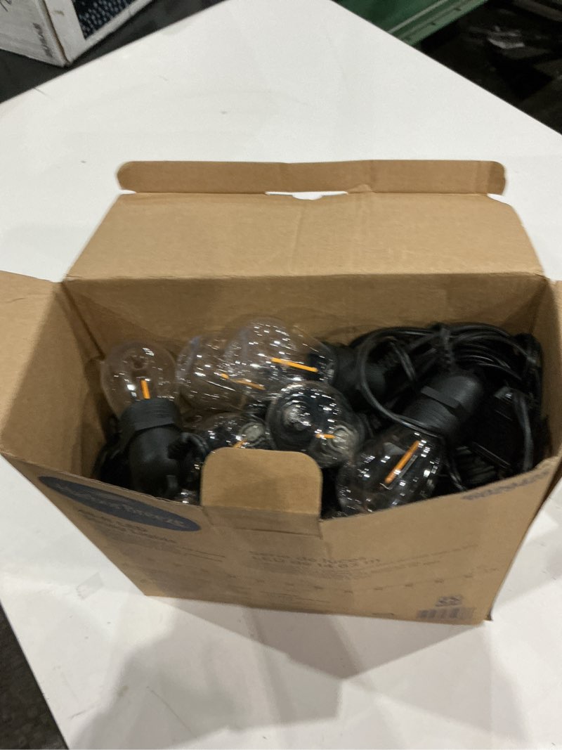 500+ bought last week harbor breeze 48-ft plug-in black indoor/outdoor string light with 18 white -light led edison bulbs