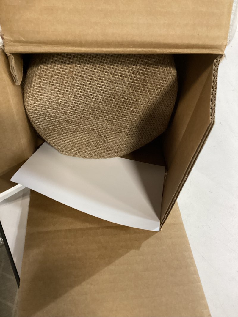 Condition photo showing Good Condition for National Tree Company 2 ft Pre-Lit Flocked Mini Artificial Christmas Tree, 50 Clear LED Lights, 75 Tips, Pinecones, Burlap Base, Timer, Green