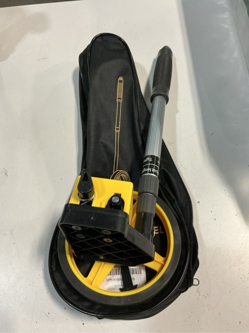 Condition photo showing Good Condition for zozen 6-inch measuring wheel in feet and inches, telescopic handle, yellow | one-key reset, starting point arrow, portable with carrying bag, mechanical measure wheel max 9,999 ft, adapt various roads 6'' wheel