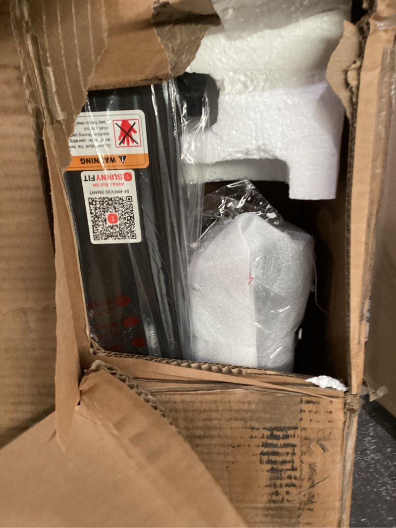 Condition photo showing New/Like New for sunny health & fitness compact full-motion rowing machine w/adjustable resistance, low-impact full-body workout rower w/long slide rail, space-saving design, optional free sunnyfit app connection compact rower