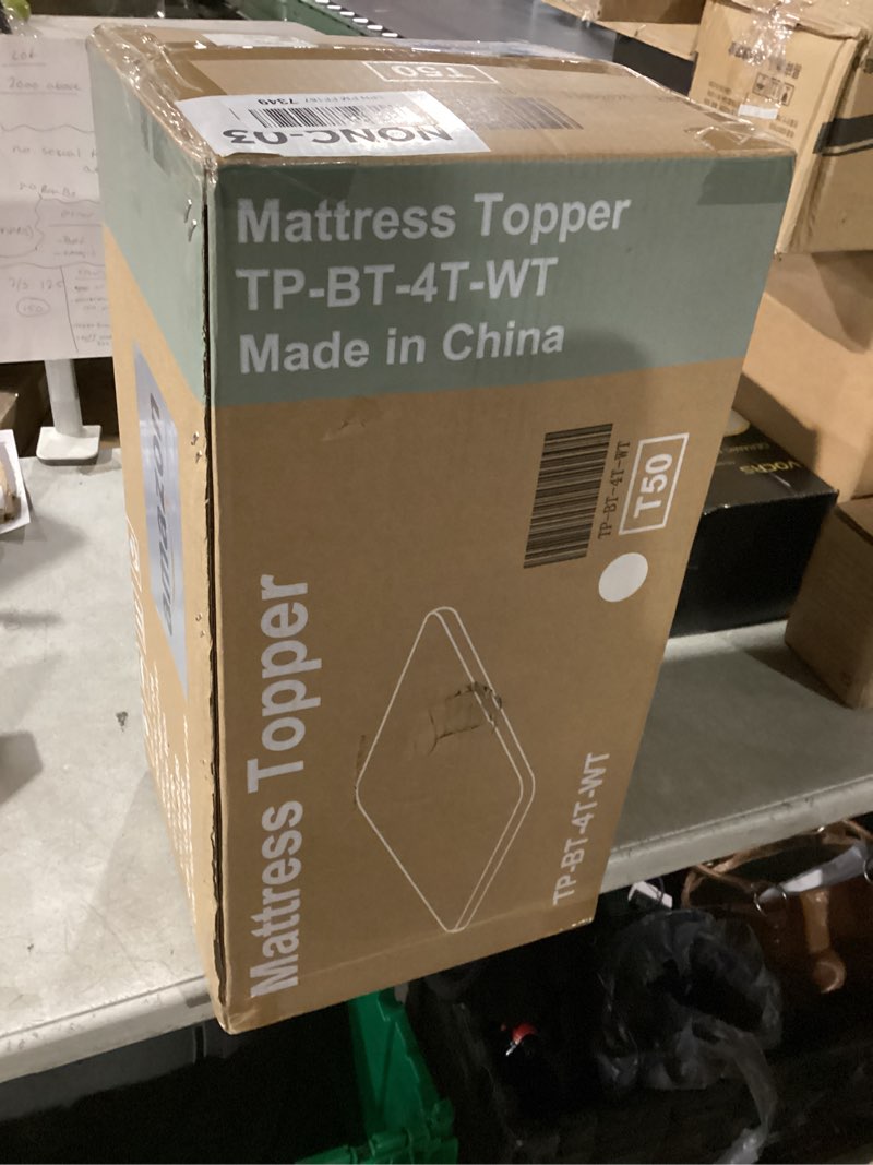 Condition photo showing New/Like New for DUMOS 4 Inch Gel Memory Foam Mattress Topper Twin Size, Cooling Breathable Comfy Mattress Pad for Pain Relief, CertiPUR-US Certified (with Removable & Washable Cover) 4 Inch Blue Foam + Cover Twin