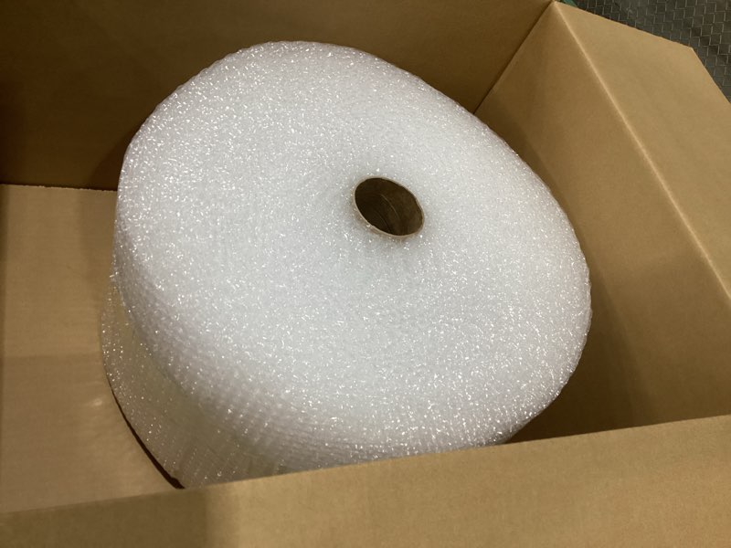 Condition photo showing Good Condition for Amazon Basics Bubble Cushioning Wrap Packing Material for Fragile Items, Perforated, 12 inch x 175 ft Long Roll, Small 3/16", Clear Clear 12 inch x 175 ft