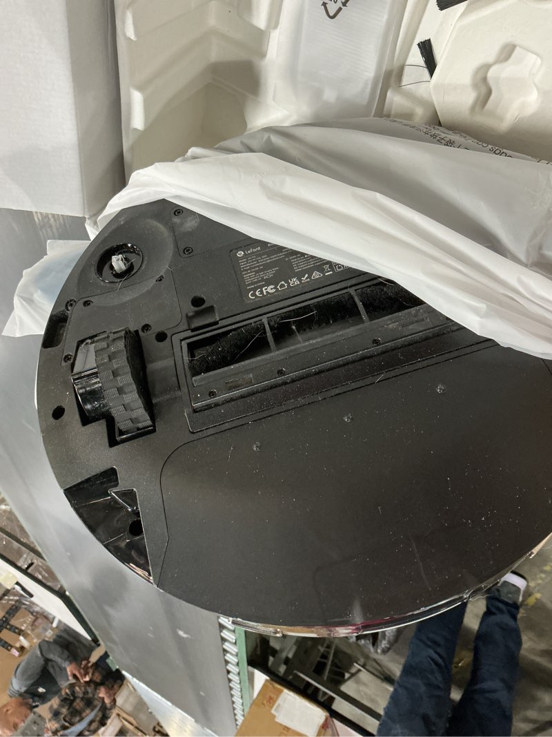 Condition photo showing As Is for Lefant LiDAR Robot Vacuum and Mop, 90-Day Self-Emptying, 190° PSD Obstacle Avoidance, Customized Cleaning, Multi-Floor Mapping, 5500Pa Strong Suction, 140 Min Runtime, WiFi/Alexa/APP/iWatch, M2 Pro